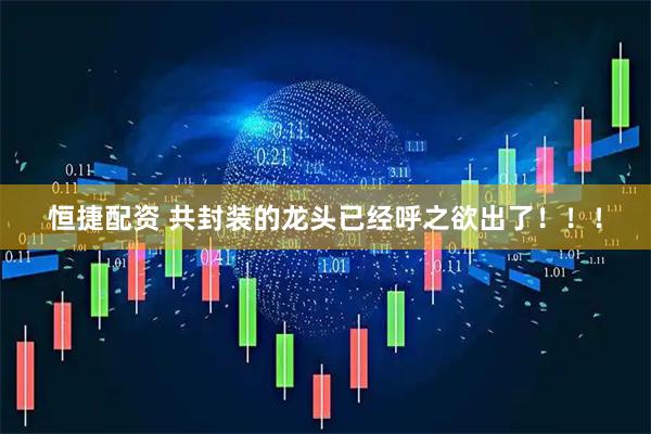 恒捷配资 共封装的龙头已经呼之欲出了！！！