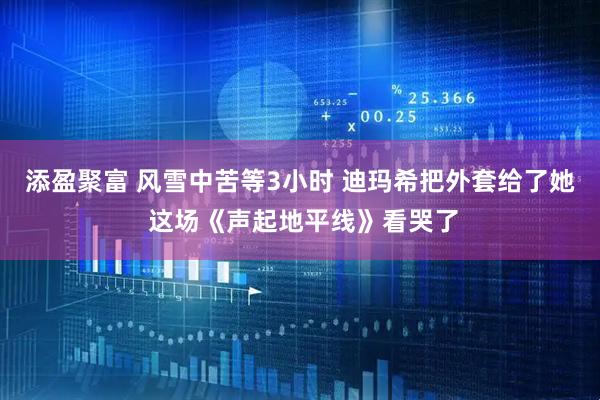 添盈聚富 风雪中苦等3小时 迪玛希把外套给了她 这场《声起地平线》看哭了